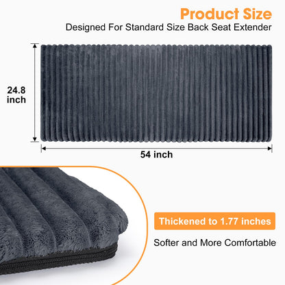 FURTIME Backseat Pet Bed Mat, Non-Slip Dog Bed for Car Back Seat, Washable Travel Pet Mat with Removable Cover, Dog Seat Covers Protector Fit for Backseat Extenders and Trucks SUVs, 54"x 24.8", Grey