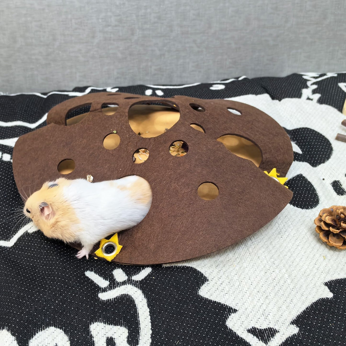 Hamster Tunnel Syrian Hamster Hideout Maze Cage Accessories with Chew Toys for Gerbils Dwarf Mouse