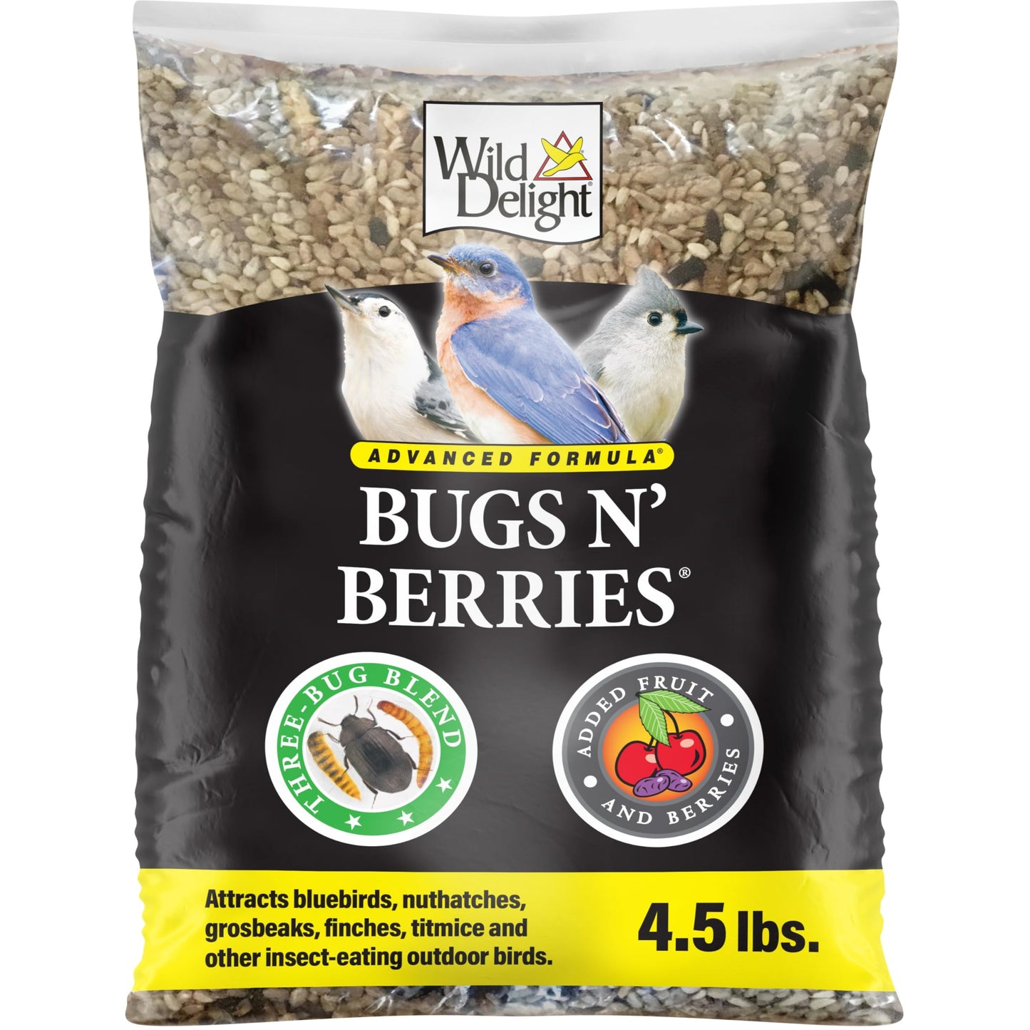 Wild Delight Advanced Formula Bugs N Berries Wild Bird Food 4.5 lbs
