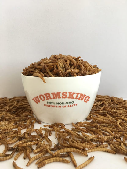 WORMSKING 5LB Dried Black Soldier Fly Larvae, More Calcium Than Dried Mealworms, High Protein Chicken Feed,Duck Food, BSFL, Duck Treats