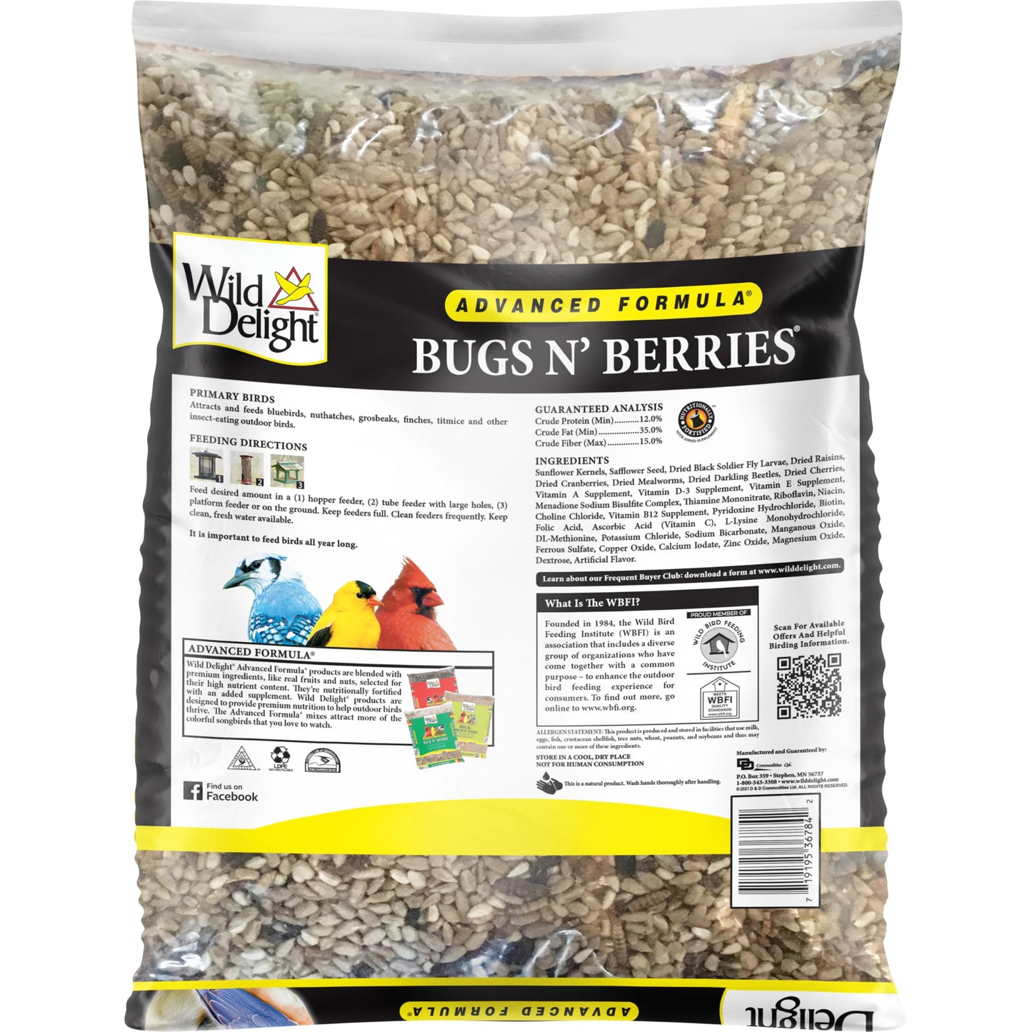 Wild Delight Advanced Formula Bugs N Berries Wild Bird Food 4.5 lbs