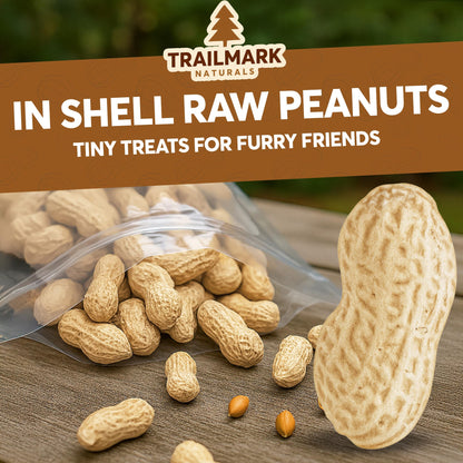 Trailmark Naturals - 5 LB - Raw Peanuts For Squirrels, Raw In Shell Peanuts For Birds and Wildlife- Squirrel Food, Wild Bird Seed - Grown in The USA