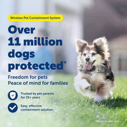 PetSafe Wireless Pet Containment System - Original Wireless Electric Fence for Dogs - Covers Up to 1/2 Acre - for Pets 8lb+