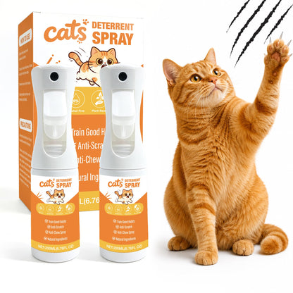 LHNVXF Cat Deterrent Spray (2 Pack), Natural Non-Toxic cat Repellent Spray for Furniture, 7 FL oz Discourages Destructive Scratching