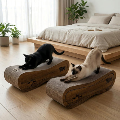 Viraagyiyou Cat Scratcher, 2 in 1 Cat Scratching Board, Cat Cardboard, Scratch Lounger for Cats as Beds & Furniture, Large, 27.44 x 9.06 x 9.06 inch