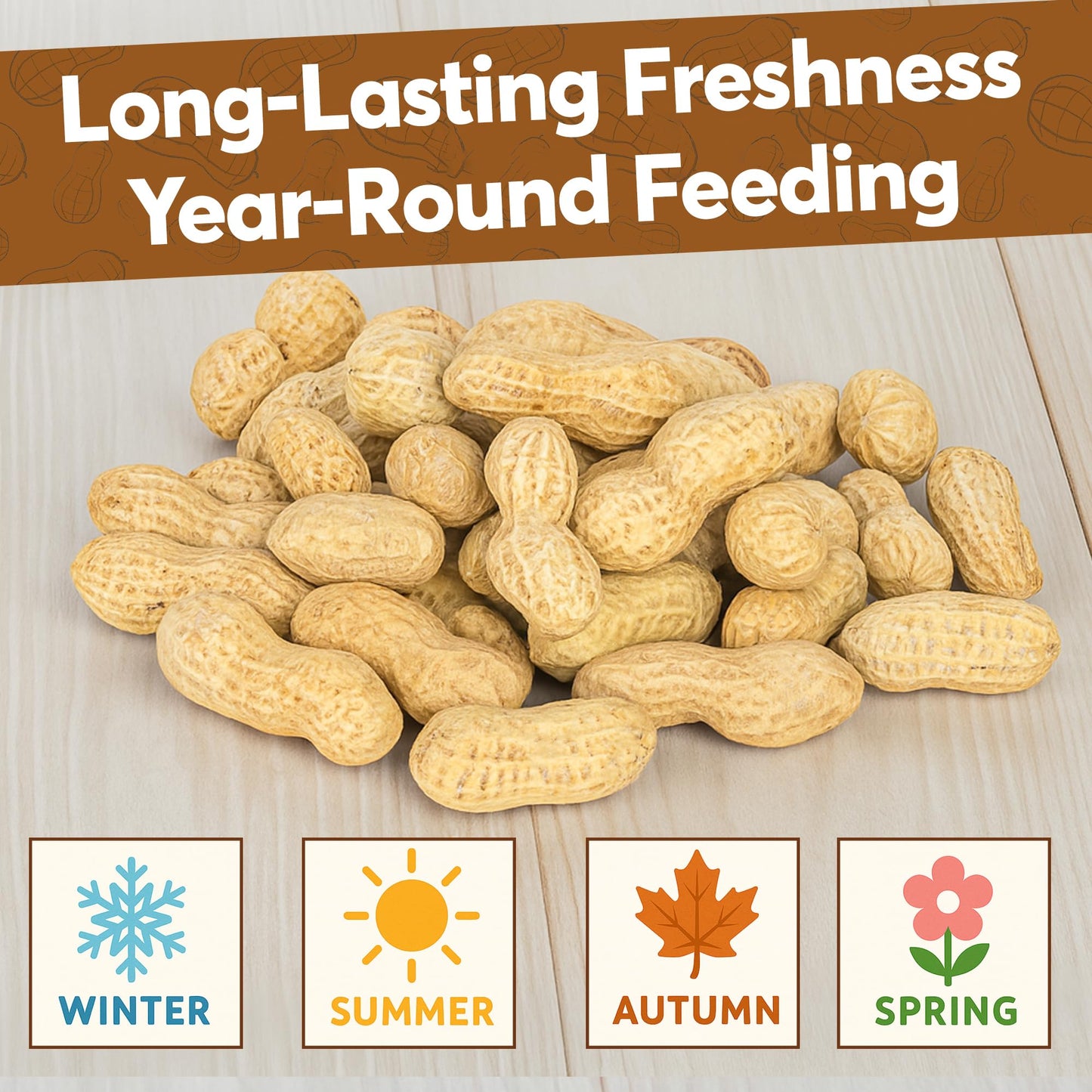 Trailmark Naturals - 5 LB - Raw Peanuts For Squirrels, Raw In Shell Peanuts For Birds and Wildlife- Squirrel Food, Wild Bird Seed - Grown in The USA
