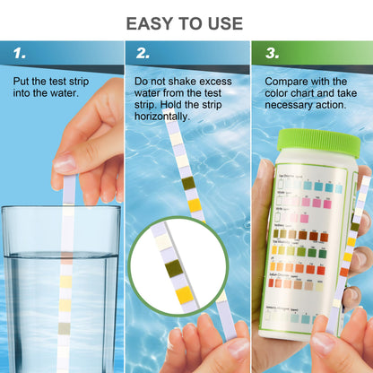 AAwipes 8-in-1 Aquarium Test Kit for Fish Tanks - Quick & Accurate Water Testing Strips for Aquariums & Ponds. Tests pH, Ammonia, Alkalinity, Hardness, Chlorine, etc. (K02-50)