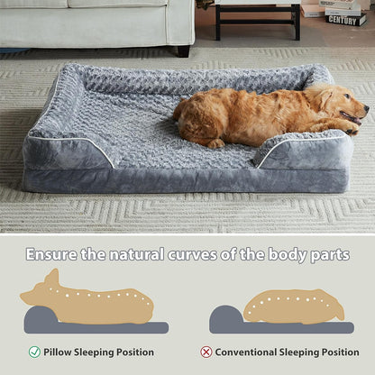 WNPETHOME Orthopedic Dog Bed for Extra Large Dogs - XL Waterproof Dog Bed, Bolster Dog Sofa Be Waterproof Dog Couch for Pet Sleeping, Pet Bed for Large Dogs