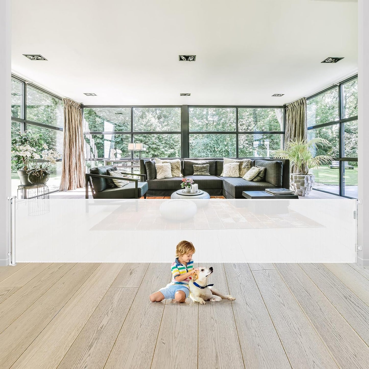 180 Inch Extra Wide Retractable Baby Gates Extra Wide Dog Gates for the House Extra Wide Pet Gates for Dogs Extra Wide Baby Gates Extra Long Baby Gates for Large Openings Extra Large Pet Gate