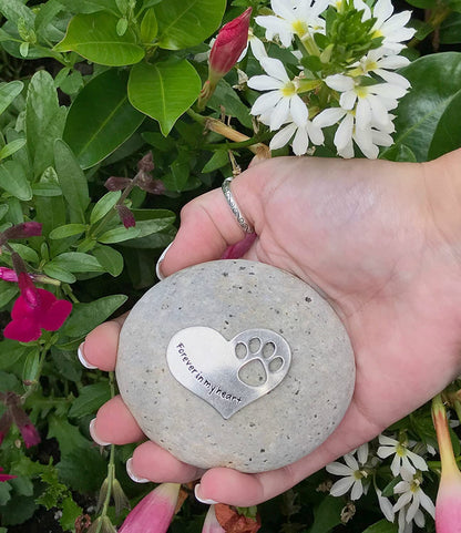 Comforting Dog Memorial Gift - Sympathy or Condolence Gift for Loss of Pet - in Loving Memory Stone by Whitney Howard Designs