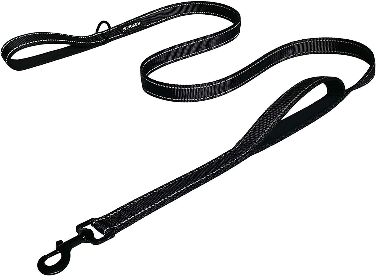 Heavy Duty Dog Leash - 2 Handles by Padded Traffic Handle for Extra Control, 6Foot Long - Perfect for Medium to Large Dogs (6 Ft, Black Red)