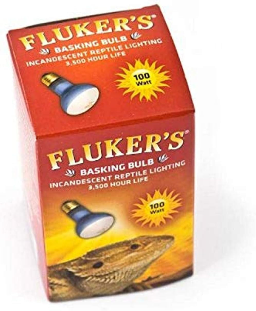 Fluker's Incandescent Basking Spotlight Bulbs for Reptiles Tanks, Reptile Heat Lamp Bulbs for Infrared Light, 100-Watt