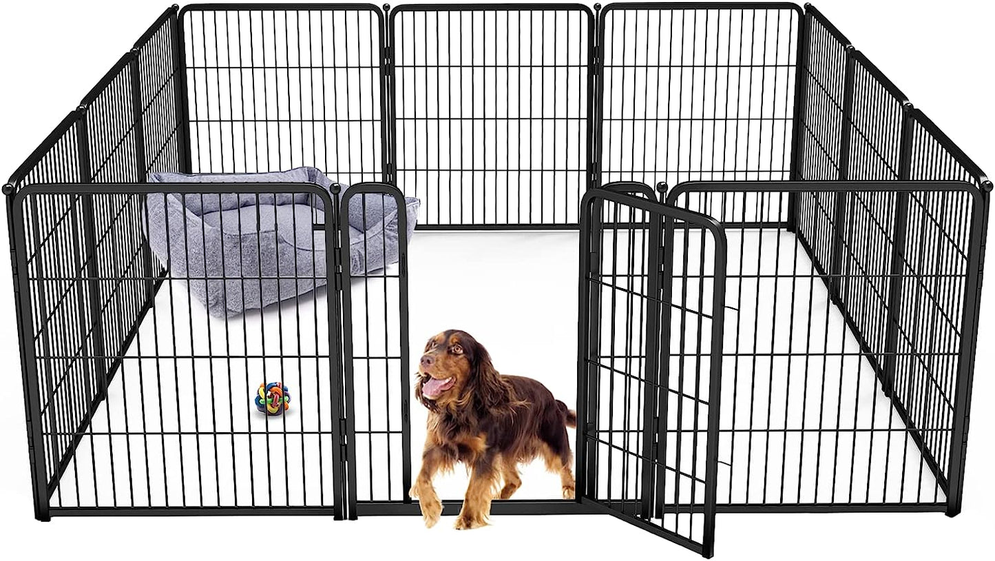 FXW Homeplus Dog Playpen Designed for Indoor Use, 32" Height for Medium Dogs, Black│Patented