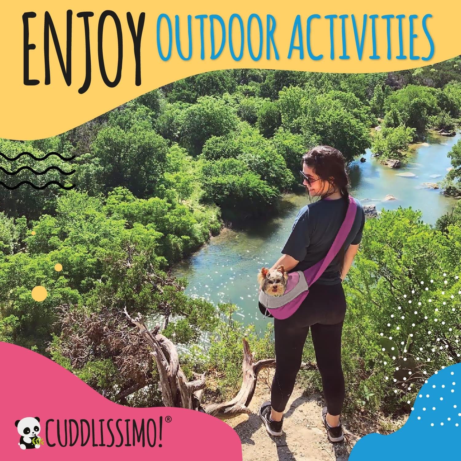 Pet Sling Carrier - Small Dog Puppy Cat Carrying Bag Purse Pouch - for Pooch Doggy Doggie Yorkie Chihuahua Baby Papoose Bjorn - Hiking Travel Front Backpack Chest Body Holder Pack (Red)