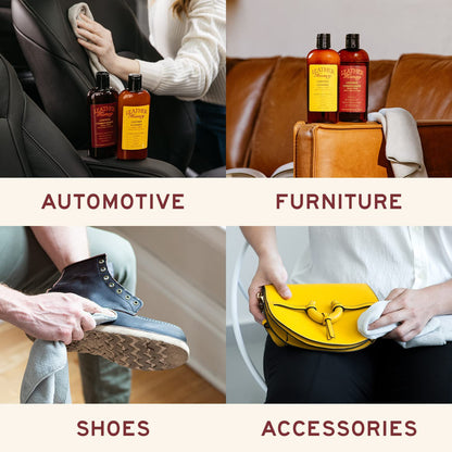 Leather Honey Leather Cleaner: Non-Toxic Leather Care Made in The USA Since 1968. Deep Cleans Leather, Faux & Vinyl - Couches, Car Seats, Purses, Tack, Shoes & Bags. Safe Any Colors & White Leather