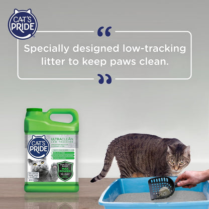 Cat'S Pride Max Power: Ultraclean Low Tracking Multi-Cat Clumping Litter - Keeps Paws & Home Clean - up to 10 Days of Powerful Odor Control - 99% Dust Free - Unscented, 15 Pounds (Pack of 2)