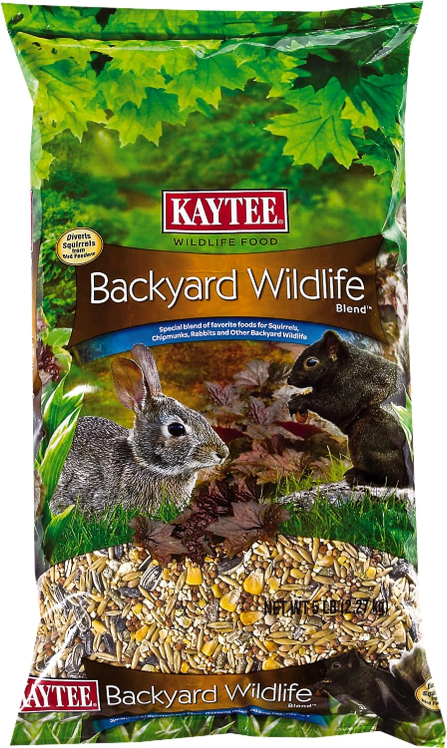 Kaytee Backyard Wildlife Food Blend For Wild Squirrels, Chipmunks, Rabbits and Other Backyard Wildlife, 5 Pound