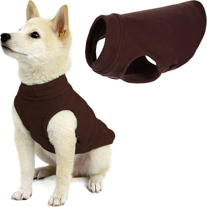 Gooby Stretch Fleece Vest Dog Sweater - Brown, X-Small - Warm Pullover Fleece Dog Jacket - Winter Dog Clothes for Small Dogs Boy or Girl - Dog Sweaters for Small Dogs to Dog Sweaters for Large Dogs