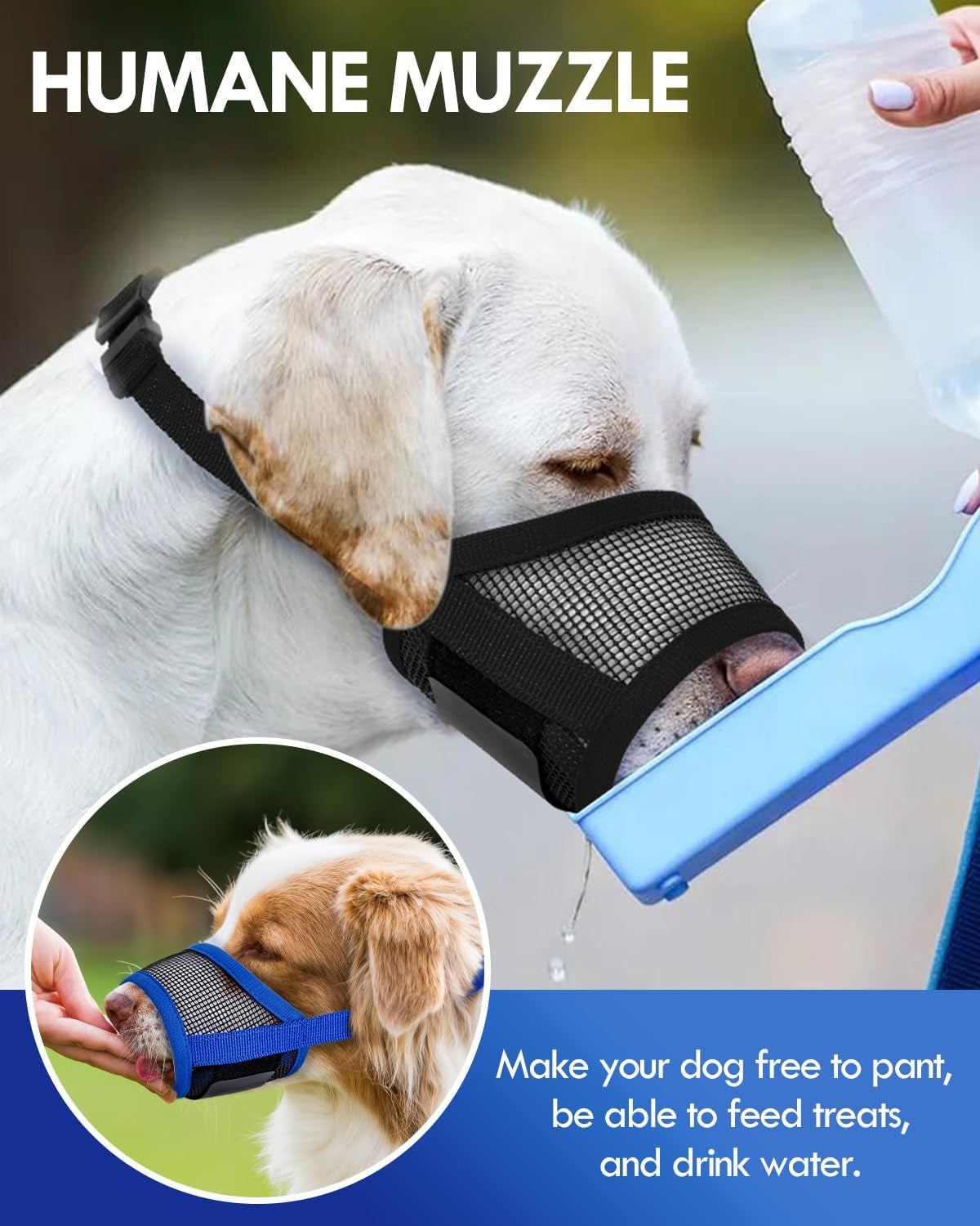 Air Mesh Dog Muzzle (Black,L)