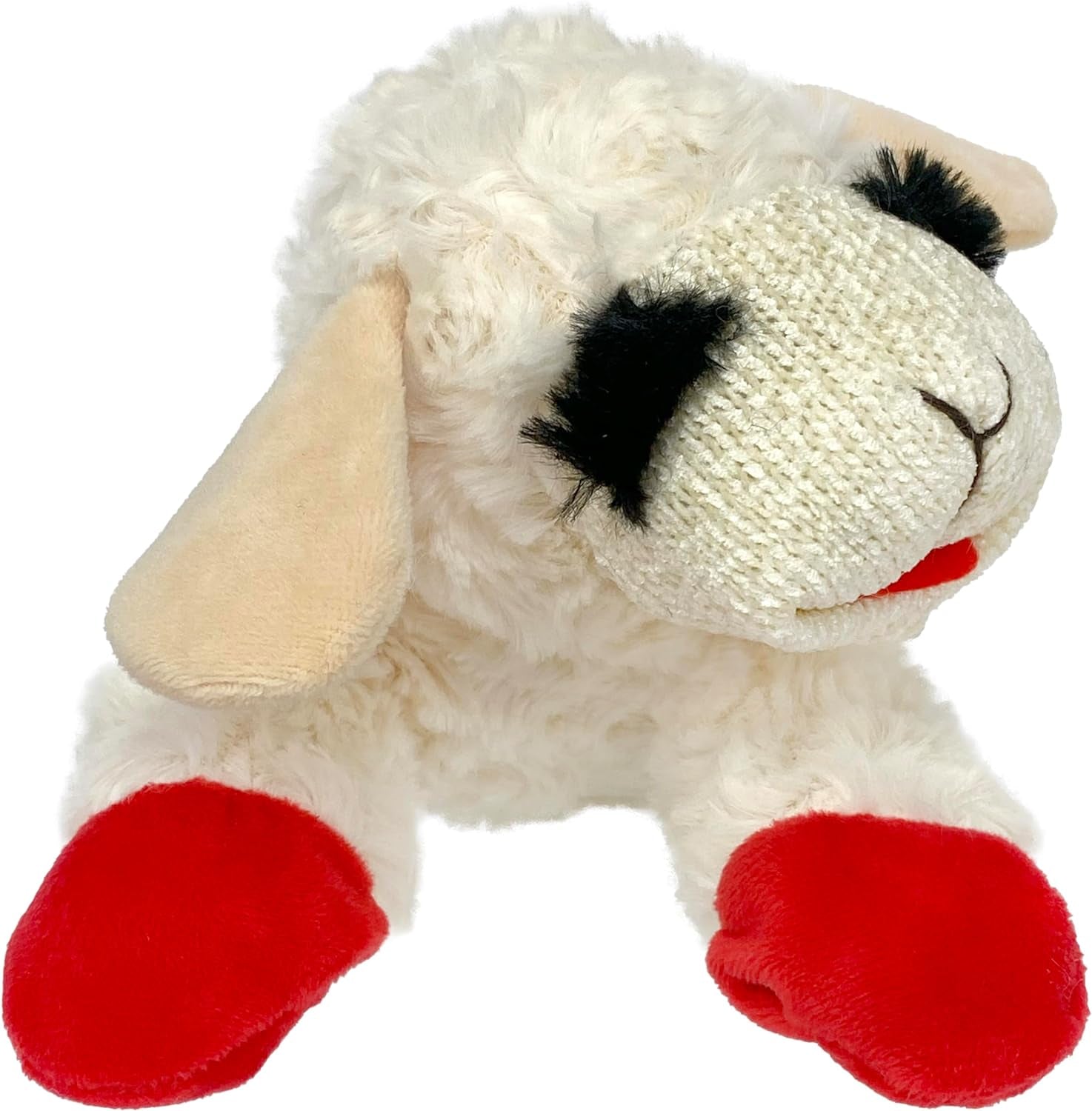 Multipet Rainbow Lamb Chop Plush Dog Toy, Medium, 10.5"