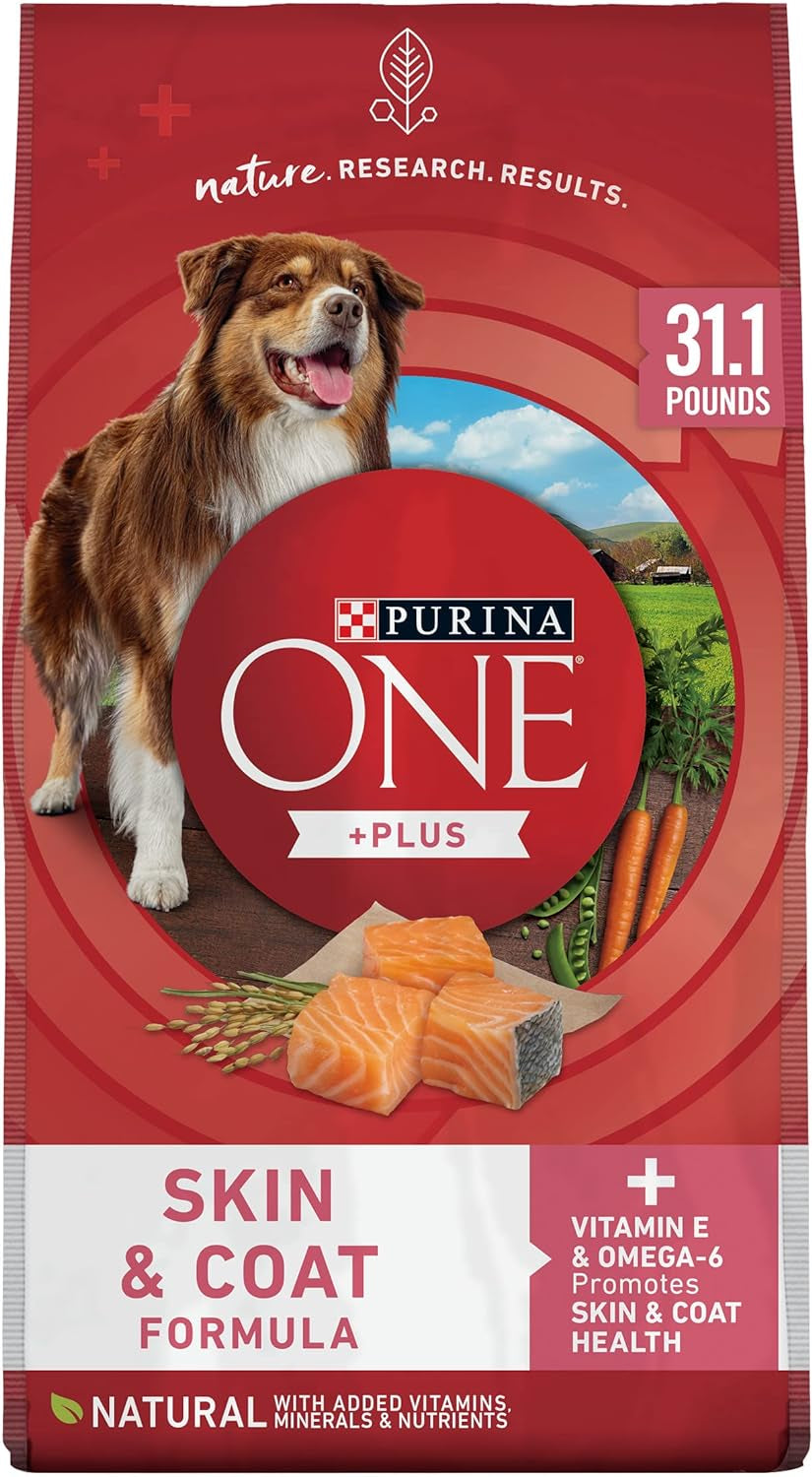 Purina ONE Natural, Sensitive Stomach Dry Dog Food, +Plus Skin & Coat Formula - 31.1 lb. Bag