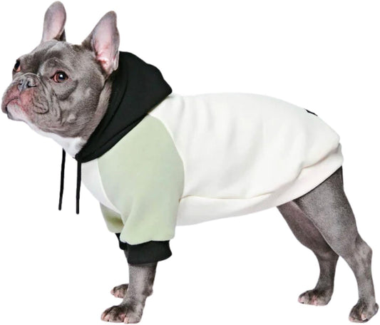 Spark Paws Dog Hoodie - Premium Quality, Buttery Soft, Superior Comfort and Fit, Calming Fleece Interior, Suitable for All Breeds - Olive Cream - L