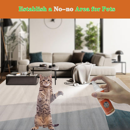 Cat Deterrent Spray, Cat Repellent Spray for Furniture, Cat Repellent Indoor and Outdoor to Keep Cats Away, Cat Scratch Deterrent Training Aid for Furniture, Sofas, Rugs, Curtain (2 * 100ML)