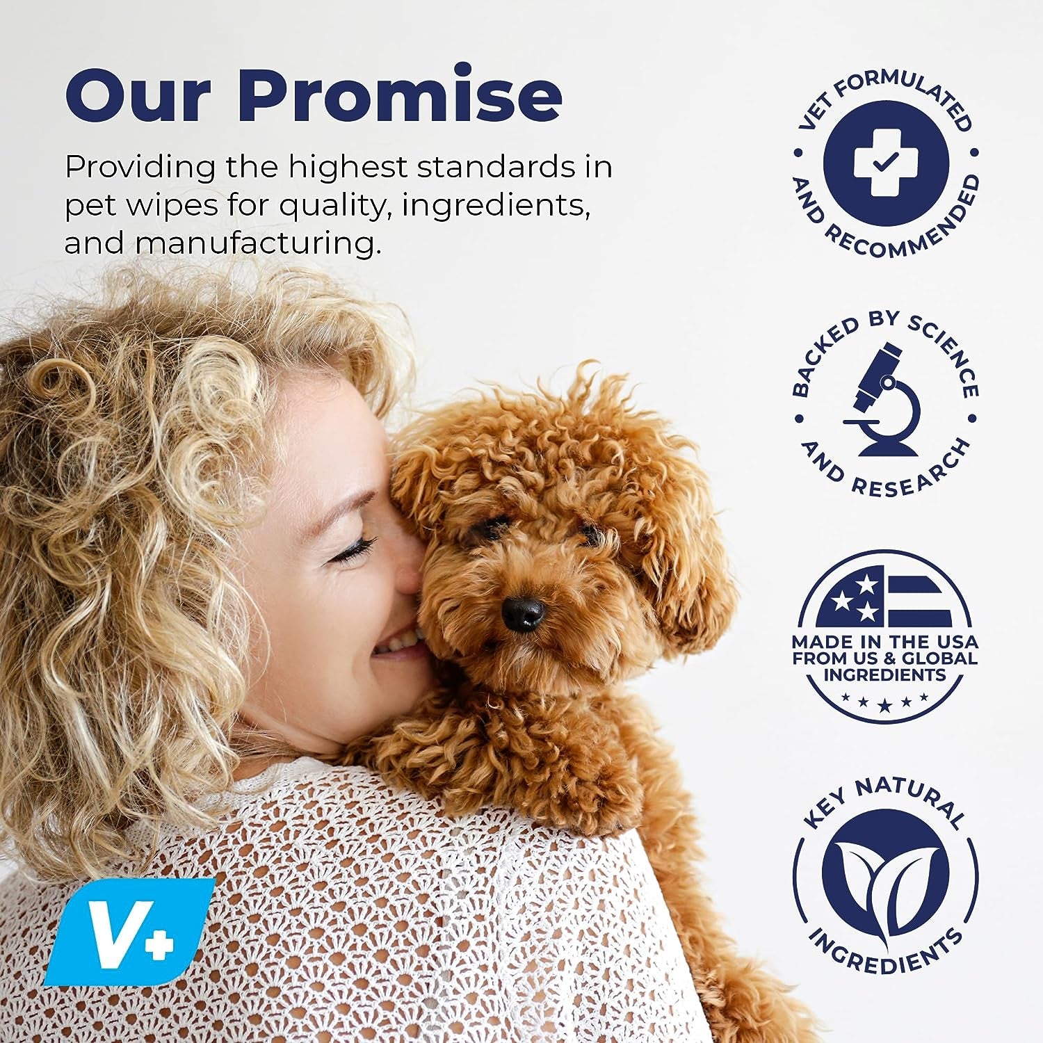 Vetnique Labs Glandex Dog Wipes for Pets Cleansing & Deodorizing Anal Gland Hygienic Wipe​S for Dogs & Cats with Vitamin E, Skin Conditioners and Aloe (100Ct Pouch)