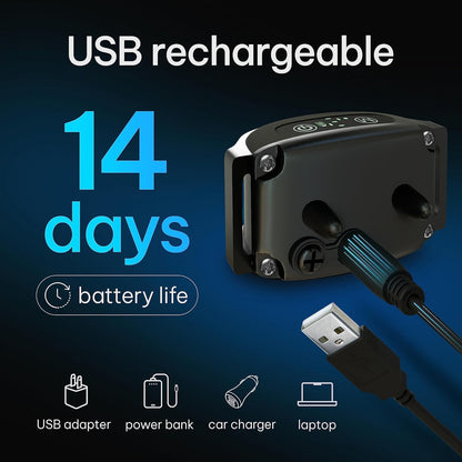 Dogrook Dog Bark Collar | Smart Collar for Dog Training | No Shock | Beep & Vibration | Rechargeable | No Bark Collar for Dogs | anti Bark Collar for Large Dog, Medium Dog, Small Dog | 12-110 Lbs