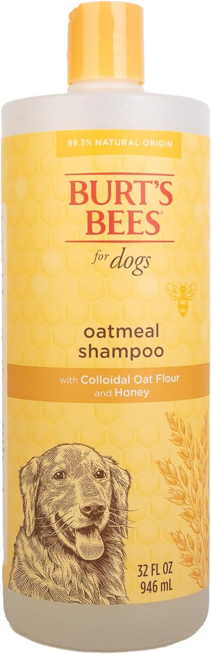 Burt'S Bees for Pets Natural Oatmeal Shampoo with Colloidal Oat Flour and Honey | Dog Oatmeal Shampoo | Cruelty Free, Sulfate & Paraben Free, Ph Balanced for Dogs - Made in USA, 32 Ounces