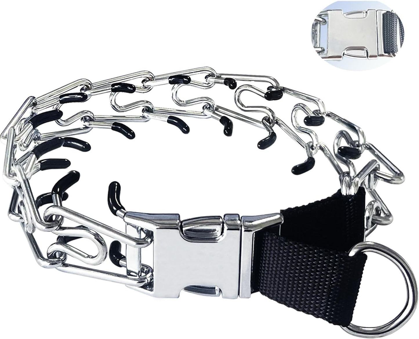 Dogs No Pull Collar, with Quick Release Buckle for Small Medium Large Dogs (M/L(17-23" Neck, 3.2Mm))