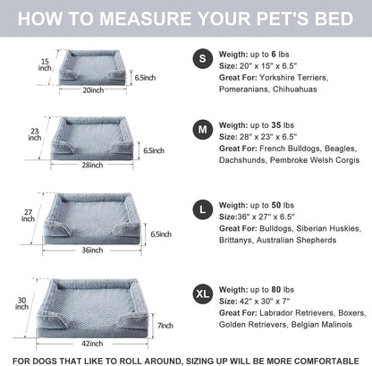 WNPETHOME Dog Beds for Xxlarge Dogs, Washable Dog Bed, Bolster Dog Sofa Bed with Waterproof Lining & Non-Skid Bottom, Orthopedic Egg Foam Dog Couch for Pet Sleeping, Pet Bed for Xxlarge Dogs