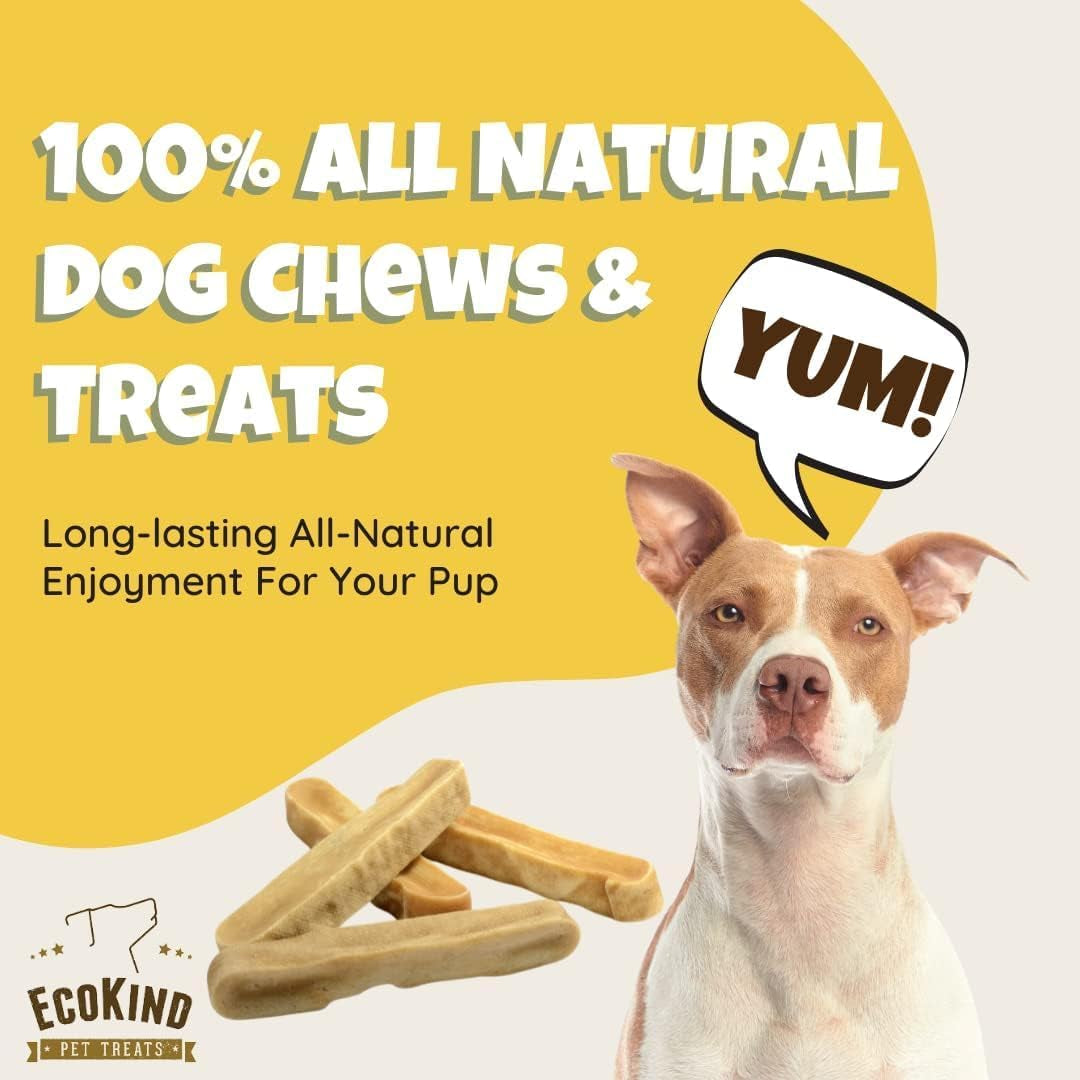 EcoKind Pet Treats Premium Gold Himalayan Yak Cheese, Gluten Free, Lactose Free, All Natural Chews for Small to Large Dogs | Keeps Dogs Busy & Enjoying, Indoors & Outdoor Use, 1 lb. Bag