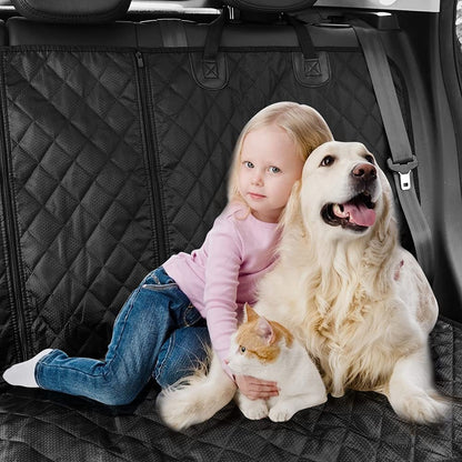 Dog Car Seat Cover for Back Seat Cover for Kids,Non Stick Fur Rear Seat Protector for Pet,Nonslip Waterproof Durable Universal Fit Interior Backseat Covers for Auto Van SUV