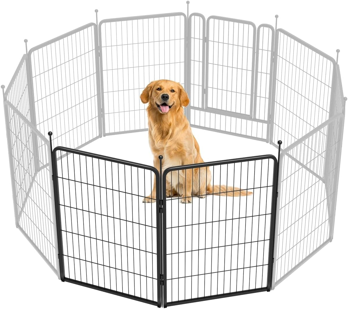 FXW Rollick Dog Playpen for Yard, RV Camping│Patented, 40 Inch 2 Panels