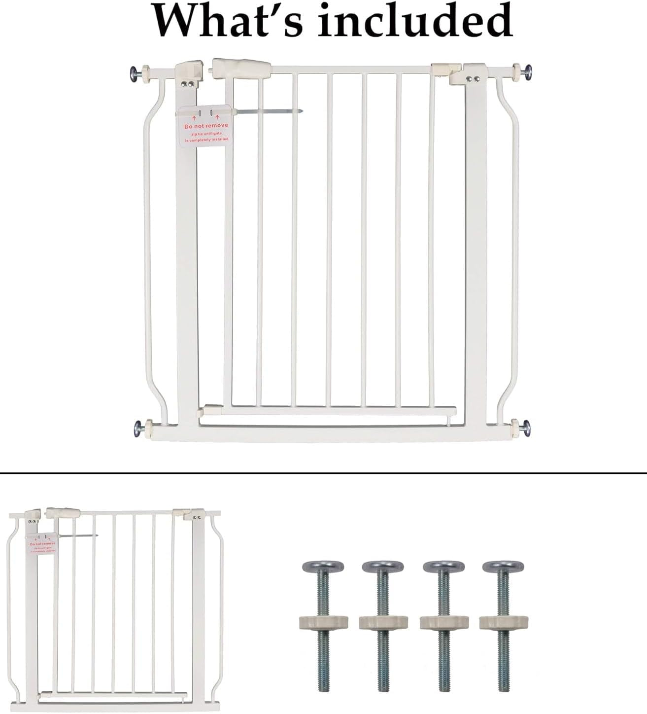 Balancefrom Easy Walk-Thru Safety Gate for Doorways and Stairways with Auto-Close/Hold-Open Features, 30-Inch Tall, Fits 29.1 - 33.8 Inch Openings, White