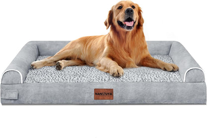 Large Dog Bed Orthopedic Washable: Beds Bolster XL Bed Big Xlarge Dogs Memory Foam Couch Sofa Waterproof with Removable Cover