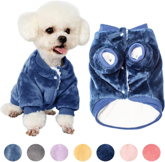 Fabricastle Dog Sweater, Dog Clothes, Dog Coat, Dog Jacket for Small or Medium Dogs Boy or Girl, Ultra Soft and Warm Cat Pet Sweaters (Blue, X-Small)