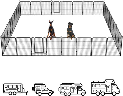 FXW Instant Dog Playpen Designed for RV Trips, 40" Height for Large Dogs│Patented