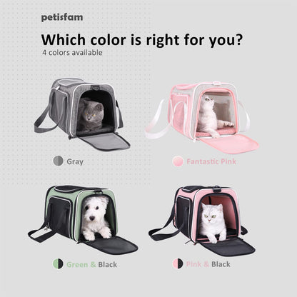 Petisfam Easy Load Pet Carrier for Medium Cats and Small Dogs