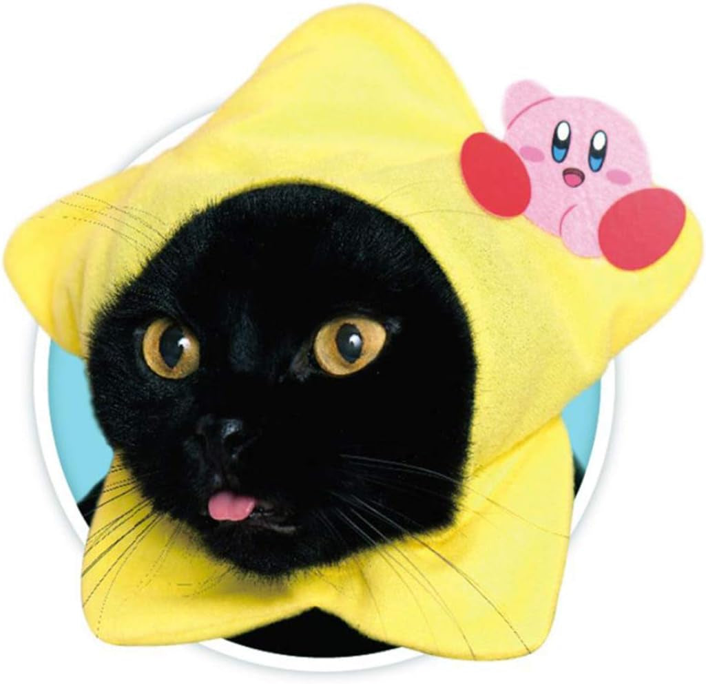 Kitan Club Cat Cap - Pet Hat Blind Box Includes 1 of 5 Cute Styles - Soft, Comfortable - Authentic Japanese Kawaii Design - Animal-Safe Materials, Premium Quality (Kirby)