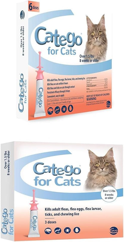 For Cats Flea and Tick Treatment & Prevention (Over 1.5 Lbs) 12-Month Supply