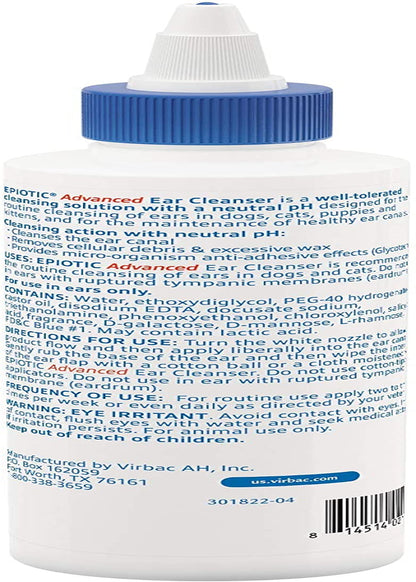 Virbac Epi-Otic Advanced Ear Cleanser for Dogs and Cats (All Sizes)