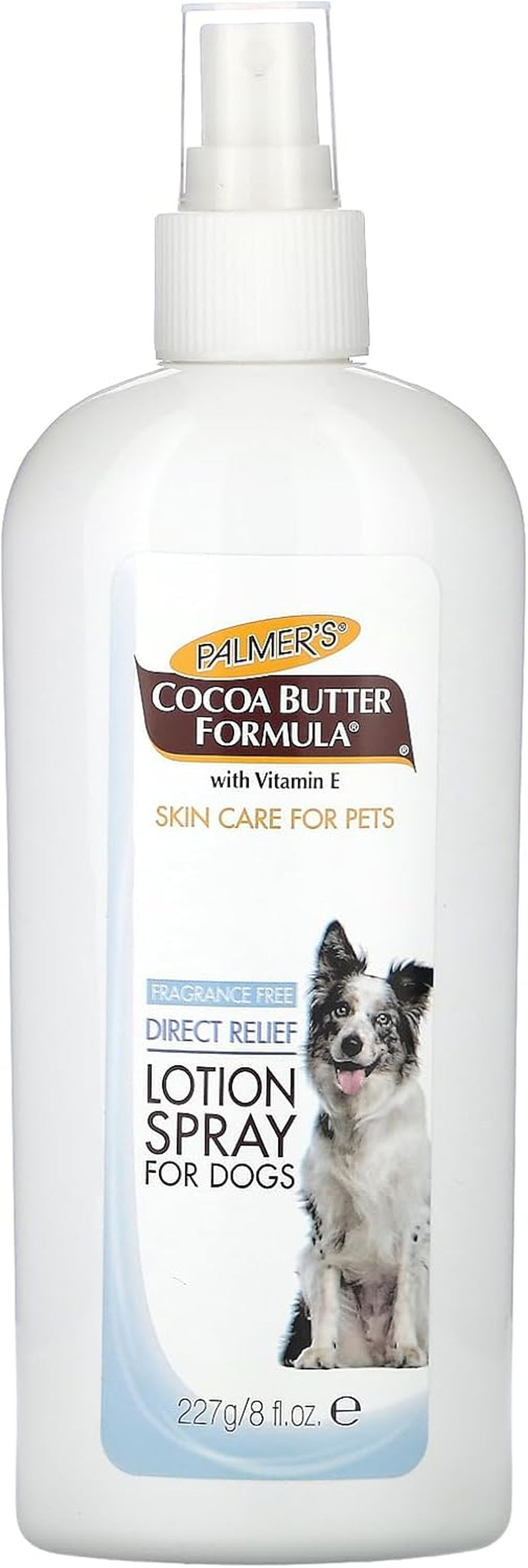 Palmer's for Pets Cocoa Butter Formula Direct Relief Lotion Spray for Dogs with Vitamin E | Fragrance Free Dog Lotion for Dry Itchy Skin Spray On Lotion for Dogs - 8 oz (FF15584)