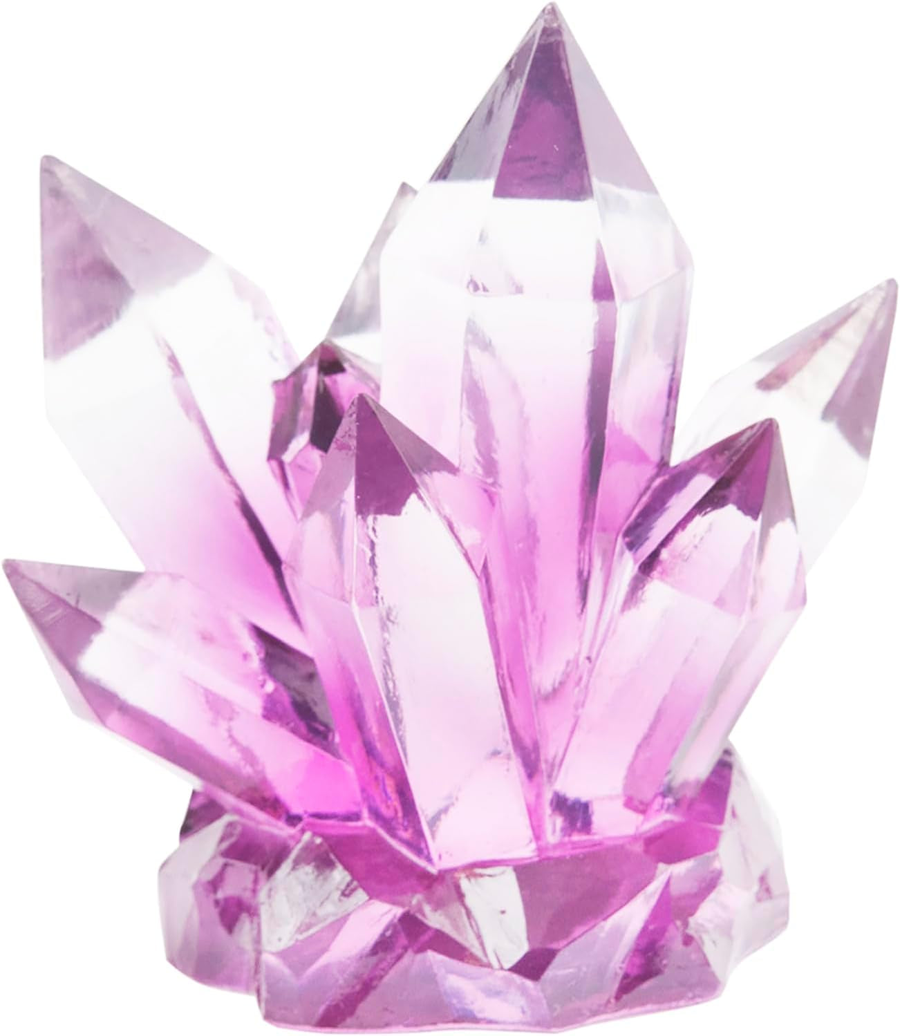 Penn-Plax Deco-Replicas Crystal Cluster Aquarium Decoration – Safe for Freshwater and Saltwater Fish Tanks – Amethyst Pink