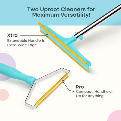 Uproot Clean Pet Hair Remover Bundle - Including Xtra & Pro - Dog Hair Remover and Carpet Scraper Models - Easy Cat Hair Remover & Pet Hair Remover for Couch, Clothes & Rugs - Gets Every Hair!