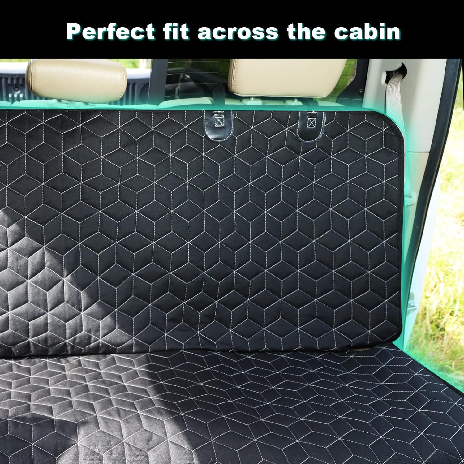 Dog Car Seat Covers for Back Seat, Waterproof Pet Bench Seat Cover for SUV Chevrolet Silverado/Ram/Ford F-Series/Gmc Sierra 600D Heavy Duty Scratch Proof Nonslip Truck Seat Covers for Dogs