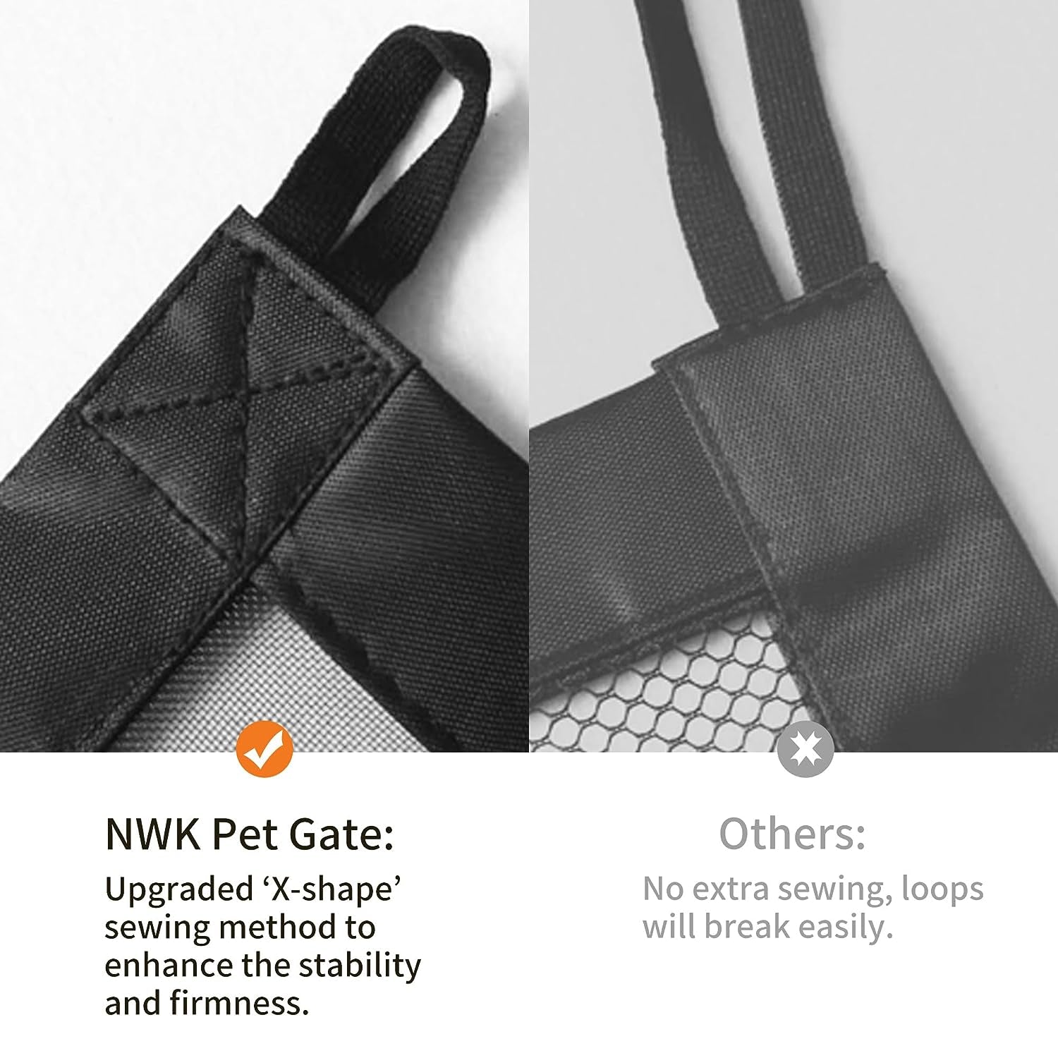 NWK Magic Pet Gate for the House Stairs Providing a Safe Enclosure for Pets to Play and Rest, 6 Loops Design (30'' X 70'')