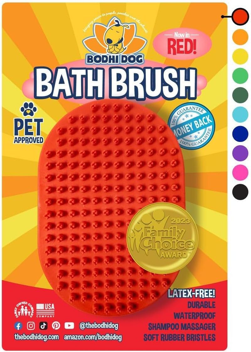 Bodhi Dog Shampoo Brush | Pet Shower & Bath Supplies for Cats & Dogs | Dog Bath Brush for Dog Grooming | Long & Short Hair Dog Scrubber for Bath | Professional Quality Dog Wash Brush