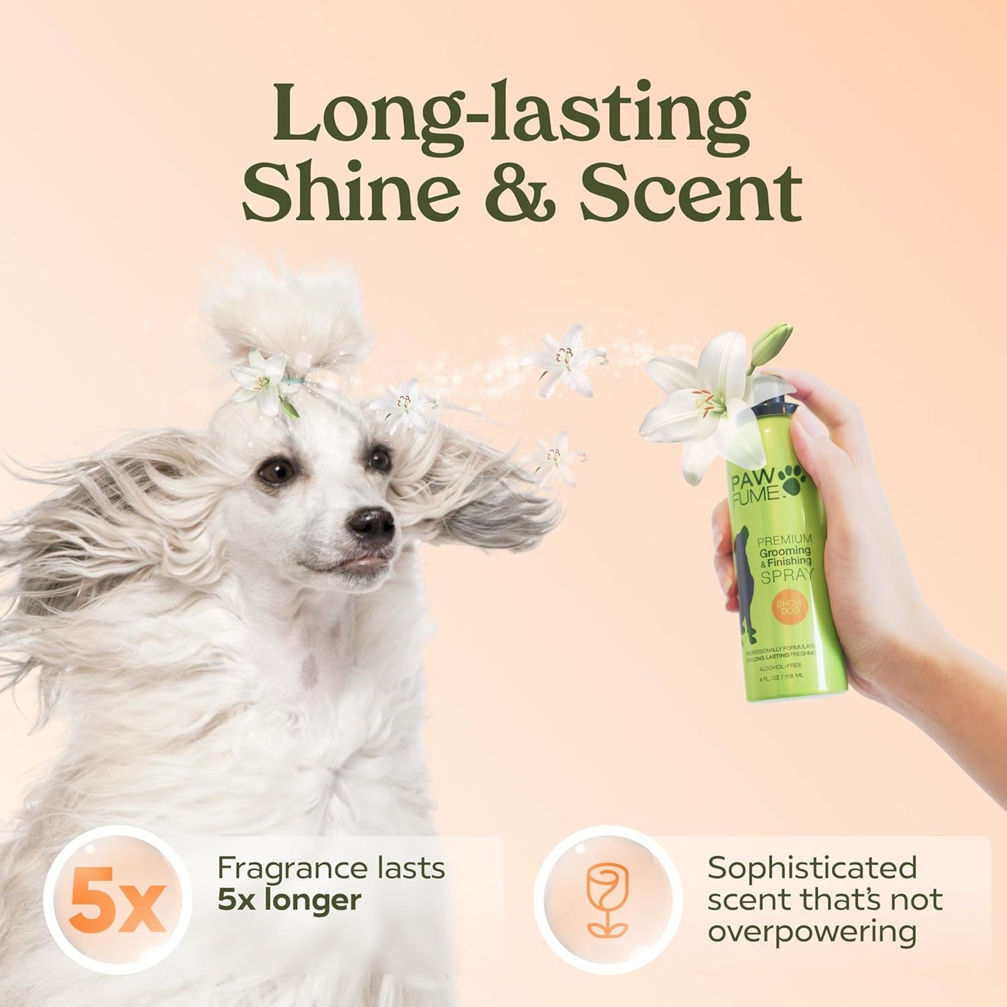 PAWFUME Premium Grooming Spray Dog Spray Deodorizer Perfume for Dogs - Dog Cologne Spray Long Lasting Dog Sprays - Dog Perfume Spray Long Lasting after Bath - Deodorizing Spray (Show Dog, 2-Pack)